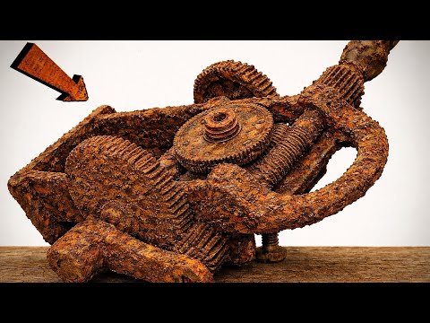 100 Years Old! Rusty Antique Manual Coil Winding Machine Restoration