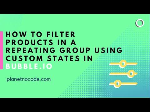 Filter products in a repeating group by data type with Custom States | Bubble.io | Planetnocode.com