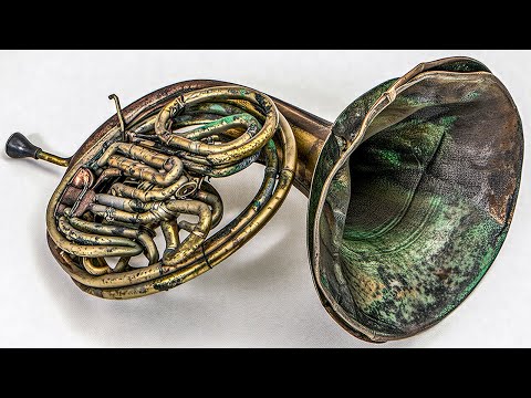 How A Corroded & Dented French Horn Gets Professionally Restored