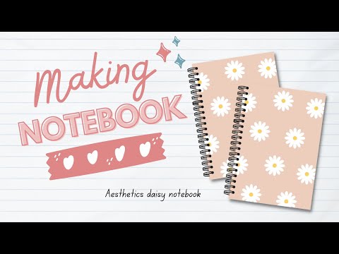 How i make notebook for small business | cute packaging | Daisy notebook 🌱