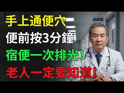 便秘克星！手指上的「通便穴」太逆天，3分鐘就能排出宿便，比瀉藥還猛！