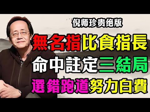 倪海廈揭秘：食指長，還是無名指長？一秒看穿你的天賦與財路！選錯跑道，努力全白費！#倪海廈 #手藏天機 #無名指比食指長 #手相 #命運
