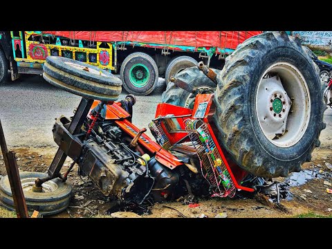 Fiat 480 Tractor Was Completely Destroyed In A Road Accident || Completely Repaired