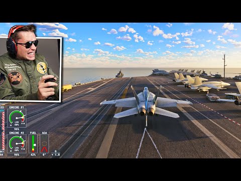 THE PERFECT AIRCRAFT CARRIER LANDING - Microsoft Flight Simulator Top Gun Maverick DLC