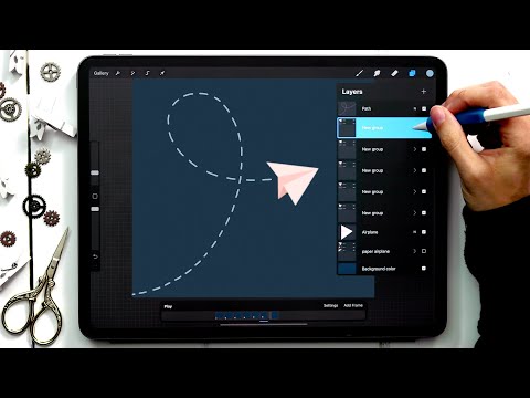Easy Paper Airplane Animation in Procreate
