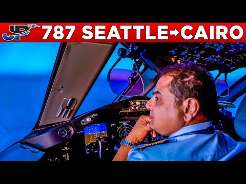 Egyptair Boeing 787-9 Cockpit Seattle🇺🇸 to Cairo🇪🇬