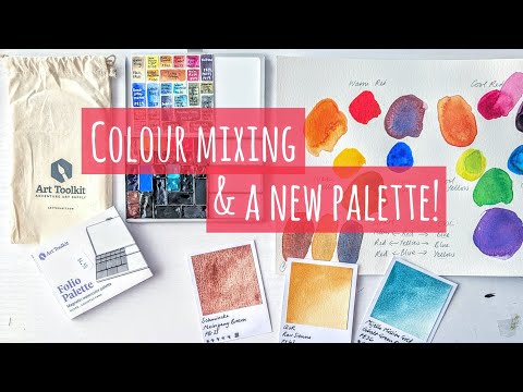 An Art Supplies Clearout, Colour Mixing Theory & Creating An Art Toolkit Folio Watercolour Palette