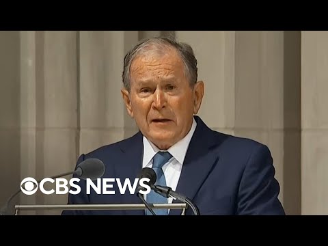 Watch: George W. Bush eulogizes Dick Cheney at National Cathedral funeral