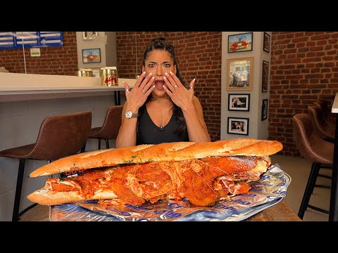 THE 8LB ITALIAN CHICKEN PARM SUB ONLY 1 PERSON COULD FINISH | @leahshutkever