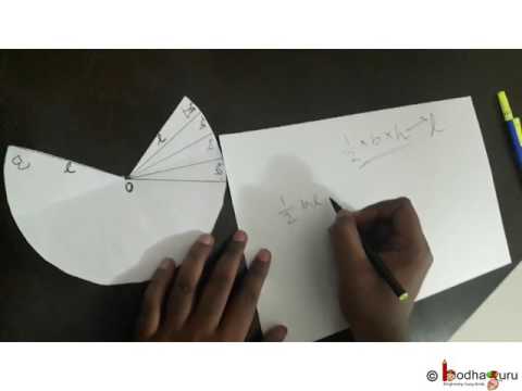 Maths - Surface area of cone (Derivation) - Surface Area and Volume of 3D Shapes - Part 7 - English