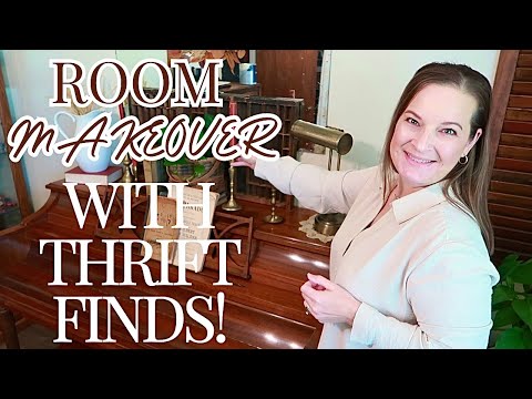 ROOM MAKEOVER USING ALL THRIFTED FURNITURE & THRIFT STORE HOME DECOR @ThrilledThrifter