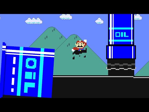 Super Mario Bros. but the floor is OIL