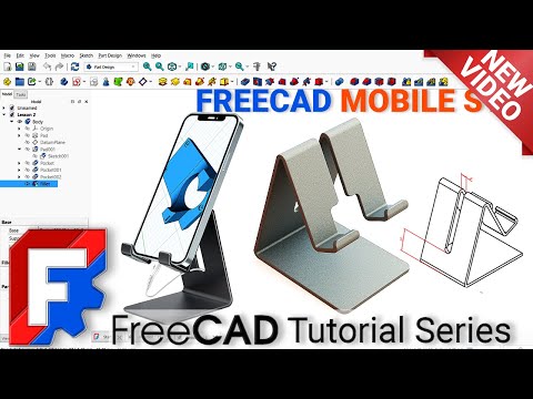FreeCAD Tutorial: 3D Model a Mobile Phone Stand Step-by-Step | Beginner to 3D Printable