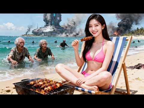 🚨重生回殭屍爆發前！我哭著求全家跟我去「最危險海域🌊」！親戚罵我瘋了…如今他們被殭屍撕咬，而我在最強海島堡壘上「吃燒烤」爽過末日！
