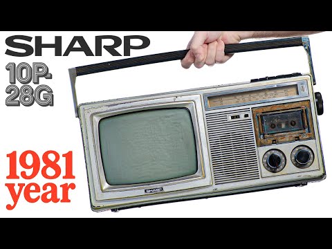 1981 ⚙️ RESTORATION & Repair ✅ VINTAGE Radio Cassette TV | SHARP 10P-28G 📻 3 in 1 from the 80s!