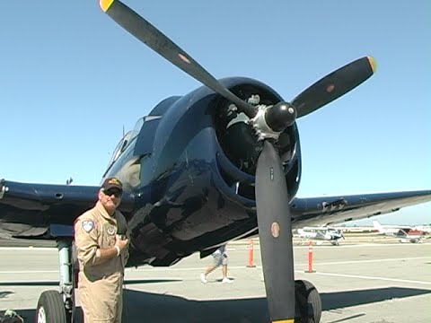 F6F Hellcat Arrival and Walk Around at the Western Museum of Flight