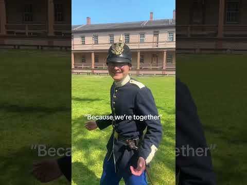 We're all besties at the fort! #mackinacisland #fortmackinac #mackinacstatehistoricparks #bestie