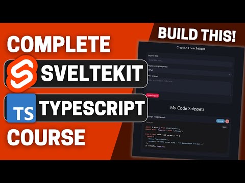 SvelteKit and TypeScript Course - Build A Type-Safe SvelteKit 1.0 App