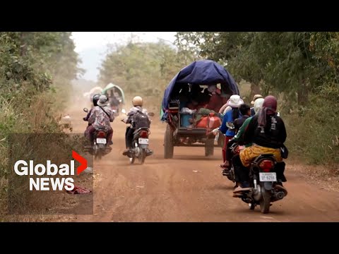 Thousands evacuate border towns as Cambodian-Thai clash enters 3rd day