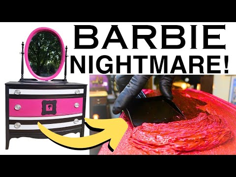Ep. 84 Nasty BARBIE DRESSER was Painted, then RESTORED