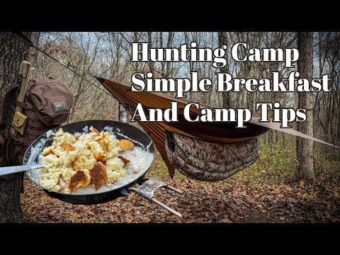 Hunting Camp Breakfast: Biscuits & Gravy with Improvised Dutch Oven in a Skillet + Camping Tips