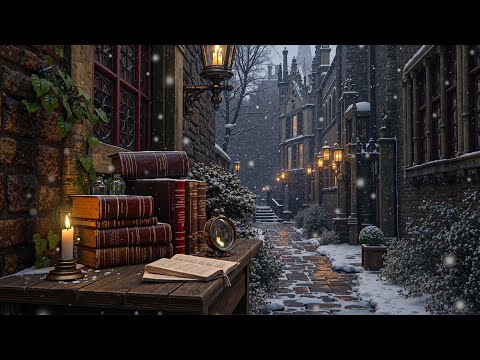 Reading Corner at Gothic Victorian London | Winter Dark Academia Ambience For Deep Focus