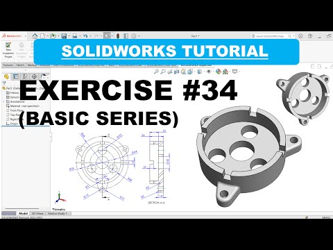 SolidWorks Tutorial: Design a Circular Mounting Flange – Step-by-Step Exercise #34