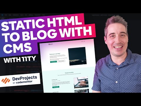 Turn static HTML/CSS into a blog with CMS using the JAMStack
