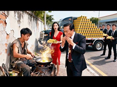 窮小子煎雞蛋時攔下首富斷言他三日之內必死，首富不但不生氣，反而下秒將自己苦心經營的罐頭廠送給他，三日後首富得救，窮小子憑藉罐頭廠逆襲富豪榜！#逆襲 #爽文 #爽劇工廠