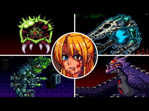 Super Metroid: X-Fusion - All Bosses + Ending