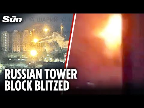 Moment Ukrainian drone WIPES OUT Russian residential block in Cheboksary