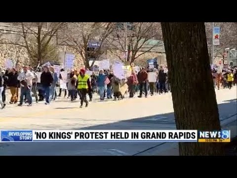 ‘No Kings’ protests held across West Michigan, nationwide