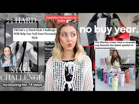 so not buying is actually trending (overconsumption, the no buy year & de-influencing)