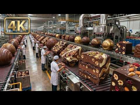 How Chocolate Is Made Step by Step | Factory Tour & Industrial Process