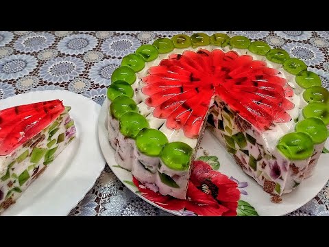 Торт (Желейний) по новому рецепту. Швидко , красиво і смачно.
