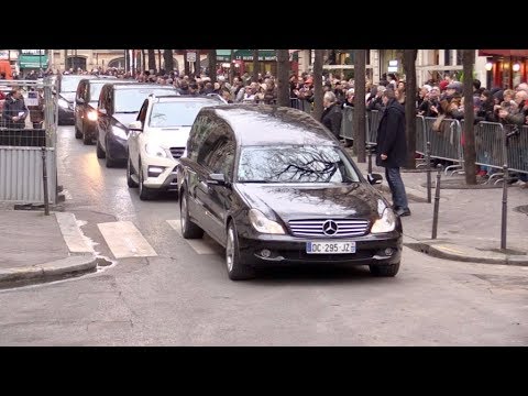 Invités aux obsèques de la chanteuse France Gall a Paris