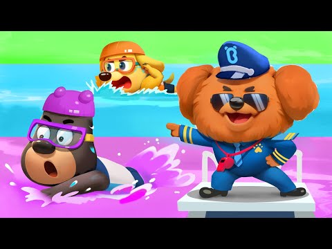 Sheriff Learns to Swim | Safety Rules for Kids | Useful Stories | Sheriff Labrador | BabyBus