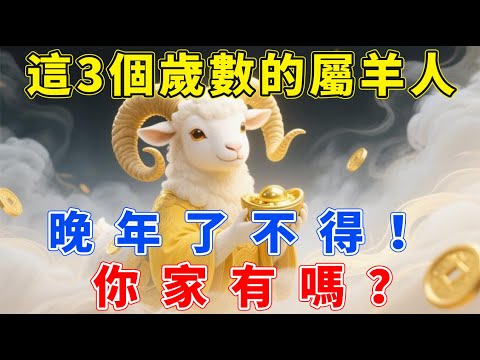 這3個歲數的屬羊人，晚年「了不得」！你家有嗎？【生肖佑福】#生肖 #運勢 #風水 #財運#命理