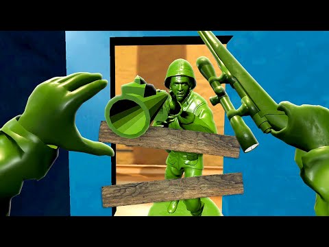 Building a Base Against TOY Soldiers - Plastic Battlegrounds VR