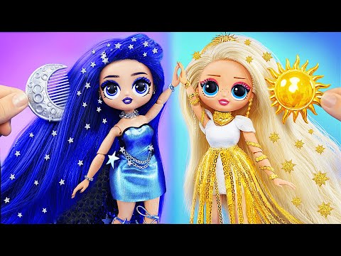 Day and Night Style Doll Transformations! 12 DIYs for Dolls