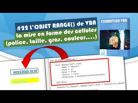Manipuler les cellules en VBA avec l’objet Range [#22 FORMATION EXCEL VBA COMPLETE]