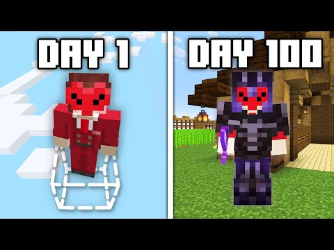 I Survived 100 Days on NO BLOCK in Hardcore Minecraft