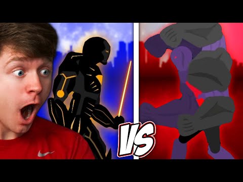Reacting to CRAZIEST Stickman BATTLE on YOUTUBE!