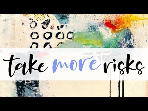 Take MORE risks to make better art #getunstuck #bebrave #abstractpainting #arttutorial