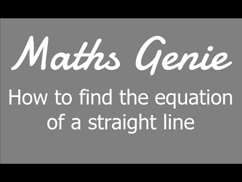The Equation of a Line