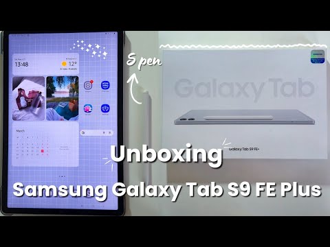 Samsung Galaxy Tab S9 FE Plus unboxing 📦🫧 | Aesthetic setup, accessories 🌸