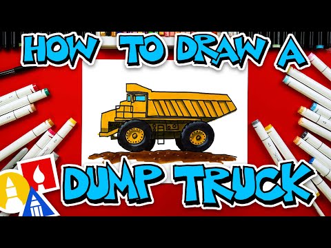 How To Draw A Cool Dump Truck With Color