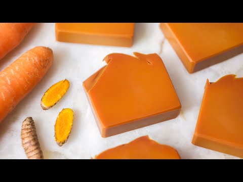 Homemade carrot & turmeric soap🥕 A natural recipe