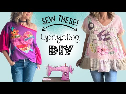 Tutorial - Upcycle Old T Shirts into New Tops (Thrift Flips)