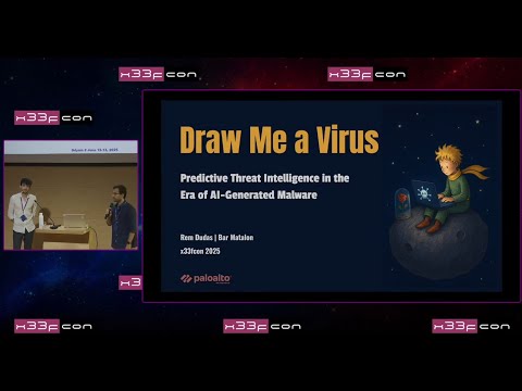 7. Rem Dudas & Bar Matalon: Draw Me a Virus: Proact Threat Intelligence in the Era of AI-Gen Malware